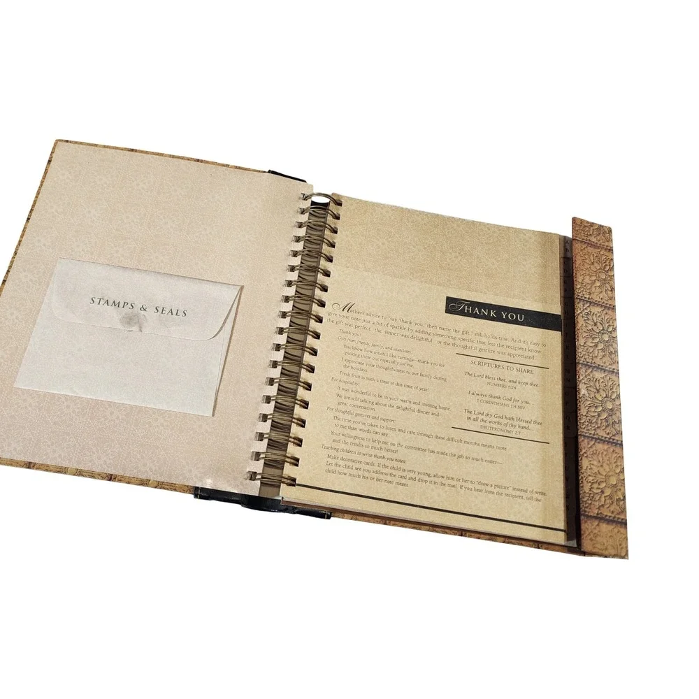 DaySpring Card Organizer Address Book Hebrews 10:24 Vintage Tile Pattern 51820